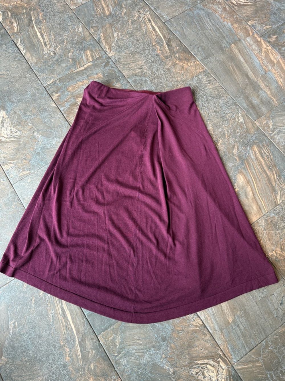 LAFAYETTE 148 NEW YORK Cotton-Silk Knit Asymmetrical Draped A-Line Midi Skirt - Picture 6 of 12